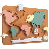 Mr. Pen- Silicone World Map Floor Puzzle  11.5' X 8.2'  Kids Puzzle
