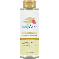 Baby Dove Bubble Bath Melanin-Rich Skin Nourishment For Nourished Skin And Bath Time Fun Sensitive Skin Care With Skin-Natural Nutrients 16 Oz  Silver