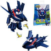 Super Wings Transformable Toys  5 In Agent Chase Airplane Transforming Figures Toys  2 In 1 Mode Rescue Bots Action Figure Toys For 3-5 Year Old Boys Girls  Plane Toys For Toddlers Kids Age 3 4 5 6 7