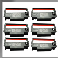 Pokanic Erc-30/34 / 38 Black And Red Ink Ribbon Cartridge Roller Replacement Receipt Kitchen Printer Compatible With Epson Tm-200  Tmu-220  Tmu-230  Bixolon  Snbc Srp-275  Srp-270  Btp-M280 (6 Pack)