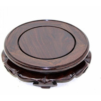 Goldy&Wendy Rosewood Circular Pedestal Display Stand (4.4"" Inside Diameter  1 Pack)