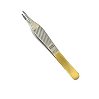 German Premium Tc Adson Tissue Forceps Toothed 1X2 4.75"" Adson Kocher Configuration Veterinary Cynamed