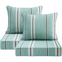 Unimatta Sunbrella Outdoor Patio Chair Cushions Set  24"" X 24""  Set Of 2  Water-Repellent  Fade Resistant  Deep Seat Cushion For Backyard  Couch  Sofa And Patio Furniture  Troupe Dock