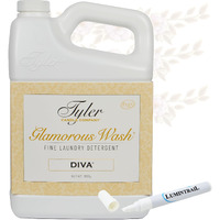 Tyler Glamorous Wash Diva Fine Laundry Detergent With Stain Remover Pen - Diva Liquid Detergent Designed For Clothing - Hand And Machine Washable - 32Oz (Diva)