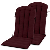Yefu Adirondack Chair Cushion  Thin Rocking Chair Cushions With Straps Set Of 2  Folding Patio Chair Pad For Indoor And Outdoor  19.7X18.9X1.5 Inch  Burgundy