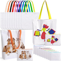 20 Pack Sublimation Blanks Tote Bags  Mafye Reusable Grocery Bags Diy Heat Transfer Canvas Tote Bags Cosmetic Makeup Bags Shopping Bags W/Customized Color For Diy  Advertising  Christmas Craft Present