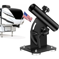 Ejytrvt Magnetic Flag Pole Holder For 5Th Wheel Rv Hitch - Heavy-Duty Magnetic Rv Flag Pole Mount For Fifth Wheel  No-Drill Installation  90 Adjustable Angle  Perfect For Camper And Trailer