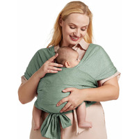 Momcozy Adjustable Buckle Baby Wrap Carrier Cooling Air-Mesh  Easy To Wear Baby Carrier Sling  Baby Carriers Newborn To Toddler 8-35Lbs  Suit For Waist 47-57Inch Plus Size Grey Green