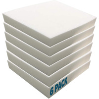 Foamma 4  X 24  X 24  (6 Pack) - High Density Outdoor Couch Cushion Replacement For Patio Furniture  Square Foam Pad For Couch Cushion Support  Upholstery Foam Padding For Sofa - Cover Not Included