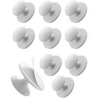 Anobeyi 10 Pack Self Adhesive Cabinet Knobs  No Drilling Self Stick Drawer Knob  Stick-On Kitchen Cabinet Stainless Steel Handle Pull For Window  Wardrobe  Dresser  Cupboard  Closet (10  White)