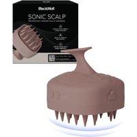 Black Wolf Sonic Scalp Scrubber  (Taupe) - Hair & Scalp Massager Brush With 3-Speed Oscillation - Rechargeable Scalp Care Comb With Soft Silicone Oscillating Bristles For Deep Clean & Exfoliation