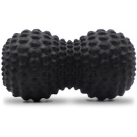 Kitwild Peanut Massage Ball  Double Lacrosse Massage Roller Ball For Deep Tissue Muscle Massage  Physical Therapy  Myofascial Release  Muscle Knots  And Yoga Therapy (Black)