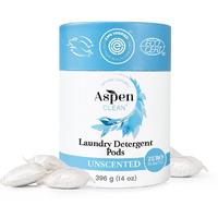 Unscented Laundry Pods By Aspenclean  New And Improved Packaging  Zero Plastic  Ewg Verified  Vegan  Non-Bio  Hypoallergenic Natural Laundry Detergent - 36 Count