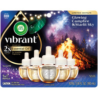 Air Wick Plug In Vibrant Scented Oils Refills  Campfire And Starlit Sky  Fall Scents  5 Ct