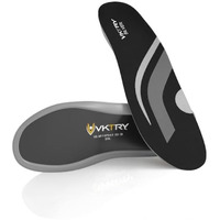 Vktry Silver Performance Insoles-Carbon Fiber Shock Absorbing Inserts  Non-Cleated Shoes-Improve Explosiveness  Protect Against Injury  Optimize Energy Return