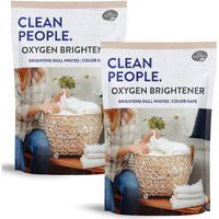 The Clean People Oxygen Brightener Stain Remover | Bleach Alternative  Simple Ingredients  Brightens Dull Whites And Colors | 79 Oz 2 Pack