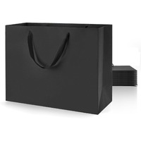Argivean Black Gift Bags Extra Large: 12Pcs 16X6X12 Inch Gift Bags With Handle For Wedding Party Birthday Business (Extra Large-12Pcs)