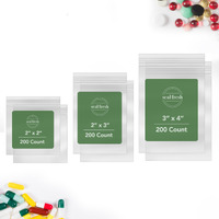Seal Fresh Bundle Plastic Bags - 3 Sizes (600 Count) - 2"" X 2"" (200)  2"" X 3"" (200)  3"" X 4"" (200) - 2X2 Baggies  2X3 Baggies  3X4 Bags