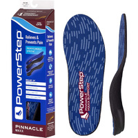 Powerstep Pinnacle Maxx Orthotic Insoles - For Maximum Stability & Comfort - Firm + Flexible Angled Heel Style To Help Flat Feet & Overpronation - Heavy Duty Inserts - Made In Usa (M 3-3.5 W 5-5.5)