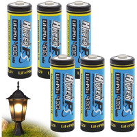 Hyperps (6-Pack) 3.2V Lifepo4 14430 (14 X 43Mm) 400Mah Rechargeable Battery For Solar Panel Light  Tooth Brush  Shaver  Flashlight