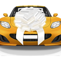 Mata1-Usa - Huge Car Bow - White  23 Inch - Big Gift Wrapping Bow For Large Gift Decoration - Giant Size For Indoor & Outdoor Use - 26 Loops & 4 Stickers