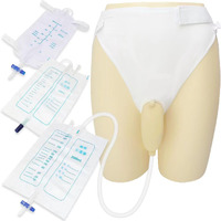 External Condom Catheter For Elderly Men Age 80 Portable Reusable Wearable Latex Urinals Secure Comfortable Fit With 3 Catheters Drainage Bags Overnight Incontinence Urinal Solution