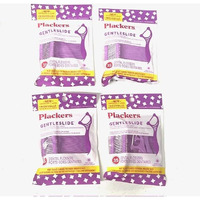 4-Pack Of Gentleslide Dental Flossers For Tight Teeth  Cool Mint Flavor  Tartar Pick  4 Packs Of 35 Picks