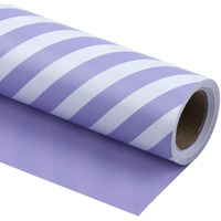 Wrapaholic Reversible Wrapping Paper - Mini Roll - 17 Inch X 33 Feet - Purple And Stripes Design For Birthday  Wedding  Baby Shower  Holiday