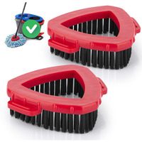 Scrubber Mop Head For O Cedar Rinseclean 2-Tank System  Scrub Brush Compatible With O Cedar Spin Mop Stiff Bristle  Mop Brush For Bathroom Kitchen Wall Tile  No Include Mop Handle And Base  2 Pack