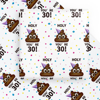 Wrapaholic Funny 30Th Birthday Wrapping Paper Sheet - 6 Sheets Holy Shit You'Re 30 Design Folded Flat For Birthday  Party  Prank - 19.7 Inch X 27.5 Inch Per Sheet