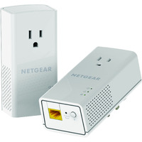 Netgear Powerline Adapter Kit  1200 Mbps Wall-Plug  1.2 Gigabit Ethernet Ports With Passthrough + Extra Outlet (Plp1200-100Pas)