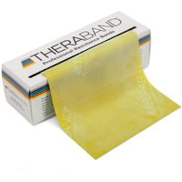 Theraband Resistance Bands  6 Yard Roll Professional Latex Elastic Band For Upper Body  Lower Body  & Core Exercise  Physical Therapy  Pilates  Home Workouts  & Rehab  Yellow  Thin  Level 2