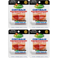 Dr. Dan's Cortibalm- 4 Pack - For Dry Cracked Lips - Healing Lip Balm For Severely Chapped Lips - Designed For Men  Women And Children