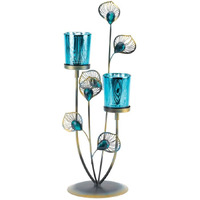 Verdugo Gift Gallery Of Light 10015949 Peacock Plume Candleholder  Multicolor
