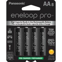 Eneloop Panasonic Bk-3Hcca8Ba Pro Aa High Capacity Ni-Mh Pre-Charged Rechargeable Batteries  8-Battery Pack