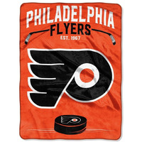 Northwest Nhl Philadelphia Flyers Unisex-Adult Raschel Throw Blanket  60"" X 80""  Inspired