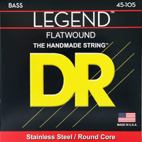 Dr Strings Legend- Polished Flatwound Stainless Steel Bass Strings: Medium 45-105