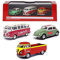 Motorcity Classics 458385 Volkswagen Coca Cola 3 Piece Gift Set 1 72 Diecast Car Models