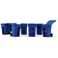 First Gear Set Of 6 Blue Garbage Trash Bin Containers Replica 1/34 Models