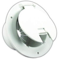 Jr Products 541-2-A Polar White Deluxe Round Electric Cable Hatch With Back