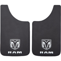 Plasticolor 000541R01 Ram Logo Easy Fit Mud Guard 11""X19"" - Left And Right Set
