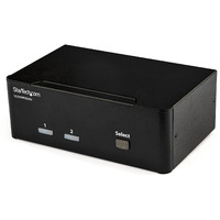 Startech.Com 2-Port Displayport Kvm Switch - Dual-Monitor - 4K 60 - With Audio & Usb Peripheral Support - Dp 1.2 - Usb Hub  Taa (Sv231Dpddua2)