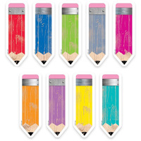 Creative Teaching Press Upcycle Style Pencils 6"" Designer Cut-Outs (6592)  108 Count (Pack Of 1)
