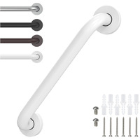 12 Inch Grab Bars For Wall White  Safety Shower Grab Bars For Seniors Elderly Handicapped  Handicap Grab Bars For Shower With Concealed Screws  Tesuchan