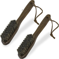 Takavu Small Laundry Stains Brushes  Set Of 2 Detail Brush In Natural Horsehair Bristle For Spot Cleaning  Effective For Stain Lifting Dirt Scrubbing Grime Removal On Fabrics  Clothes  Carpets