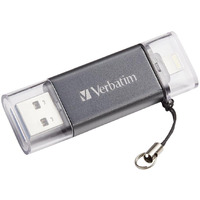 Verbatim 64Gb Store N Go Dual Usb 3.0 Flash Drive For Apple Lightning Devices - Graphite