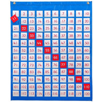 Learning Advantage 1-120 Pocket Chart - Number Chart For Kids - 32"" High X 27"" Wide - Teach Early Numeracy - Hands-On Math Manipulative
