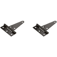 National Hardware N129-007 V286 Extra Heavy T Hinges In Black  2 Pack 4 Inch