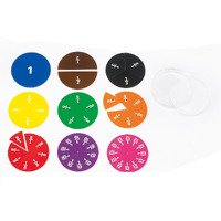 Edxeducation Learning Advantage-19035 Fraction Circles - Set Of 51-9 Values And Colors - Teach Fraction Equivalents And Parts To Whole