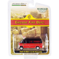 Greenlight 30242 1969 Club Wagon Ambulance - Cfd Chicago Fire Department (Hobby Exclusive) 1:64 Scale